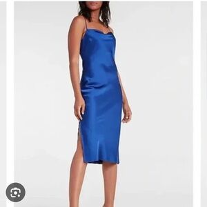 Express Royal Blue Satin Dress